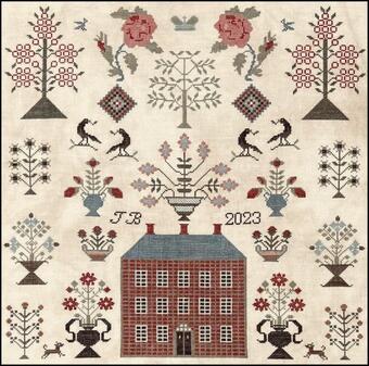 Red Manor Sampler - Needlework Marketplace 2024