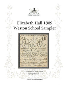 Elizabeth HAll 1809 Weston School Sampler