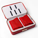 Hand and Lock Forget me not Embroidery Case - Red