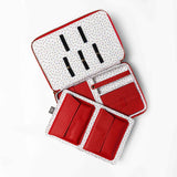 Hand and Lock Forget me not Embroidery Case - Red