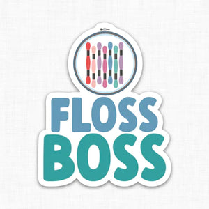 Floss Boss Stitchy Sticker - Blue